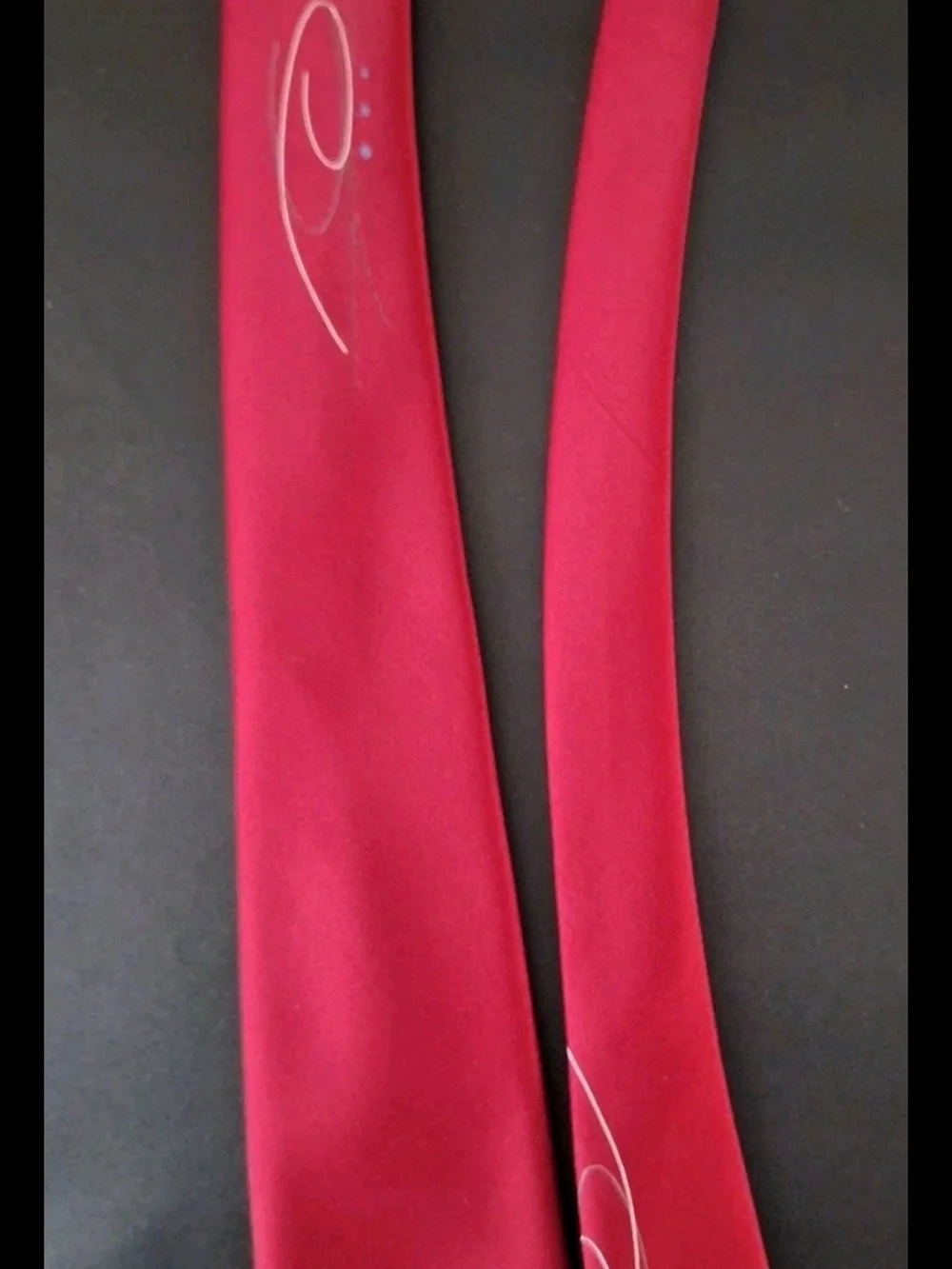 Vtg Givenchy Tie Red 55×3 inches Polyester
